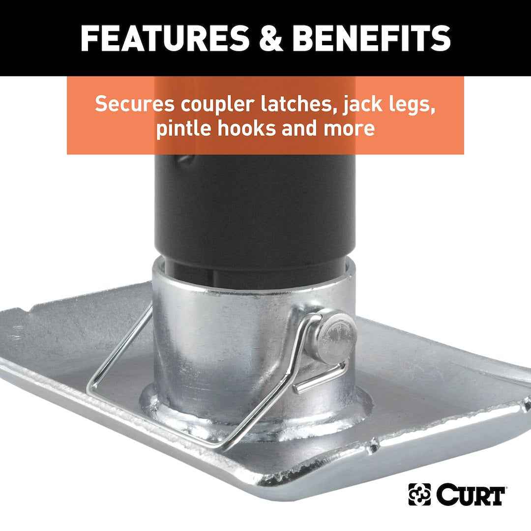 CURT 28279 3/8-Inch Safety Pin with Square Wire Clip