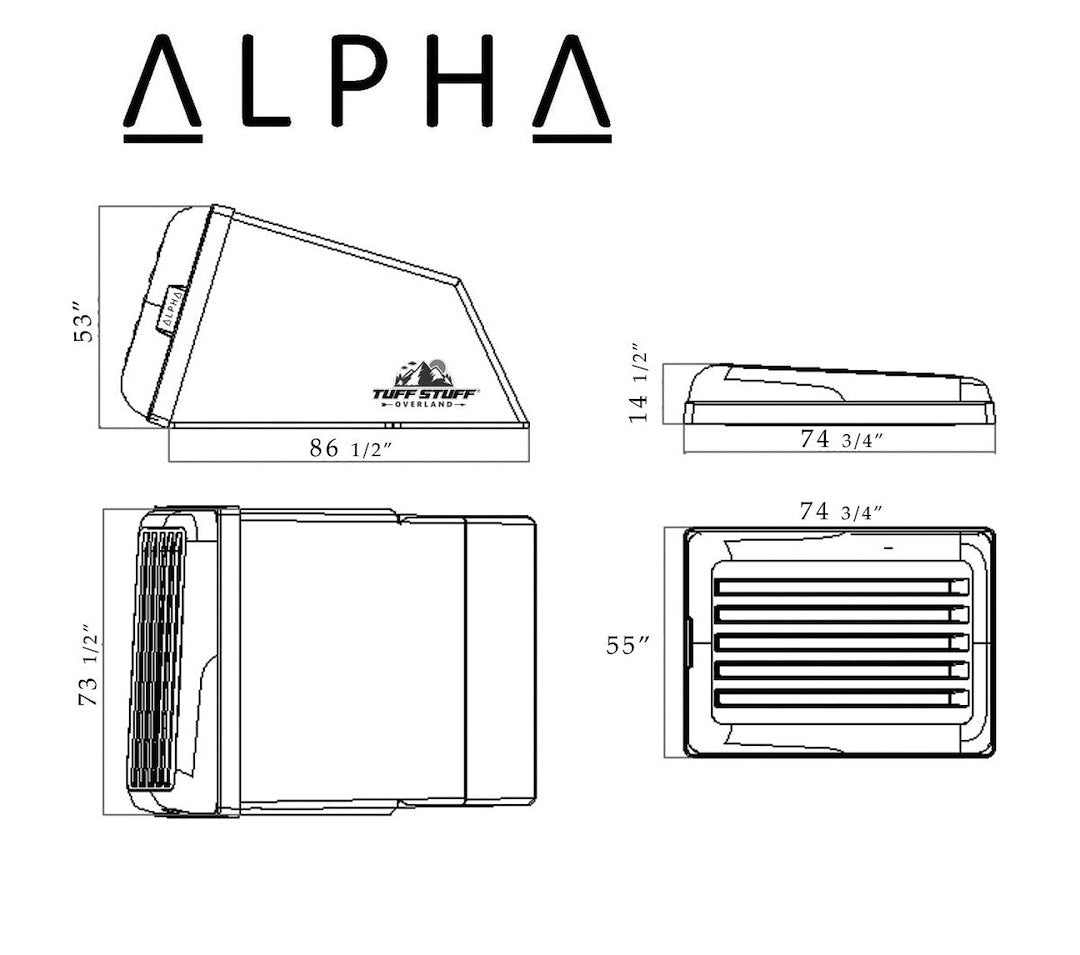 Tuff Stuff Overland TS-RTT-CS-BK Alpha Four-Adult Side-Opening Rooftop Tent - image 16