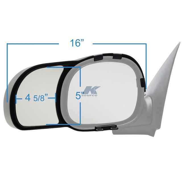 K-Source 81600 Snap-On Manual Towing Mirror Extensions, Pair