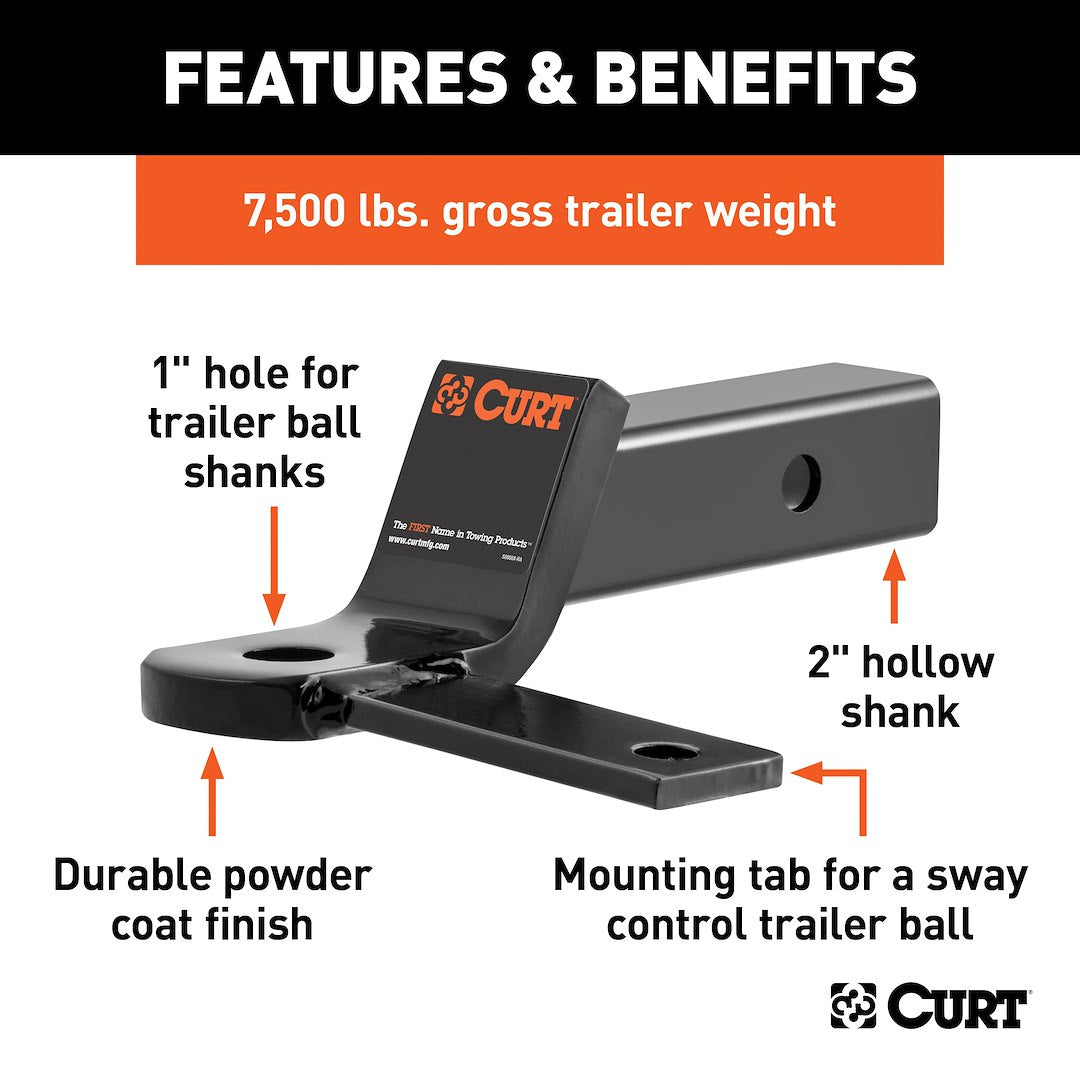 Curt 45820 Trailer Hitch Ball Mount - image 2