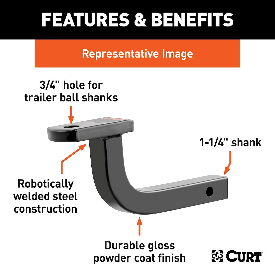 Curt 45015 Trailer Hitch Ball Mount - image 3