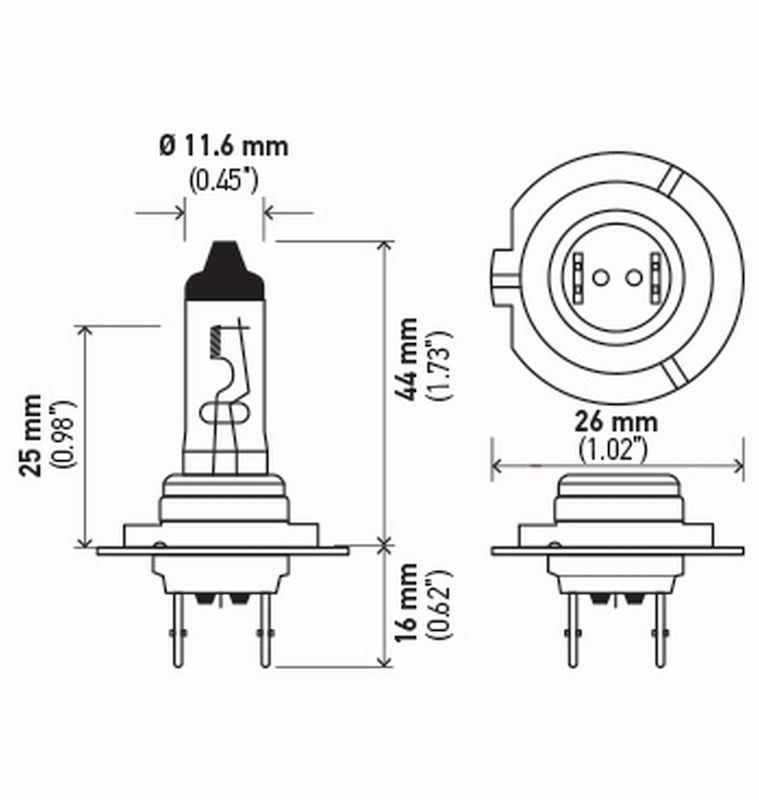 Hella H7sb Bulb for Headlight Use