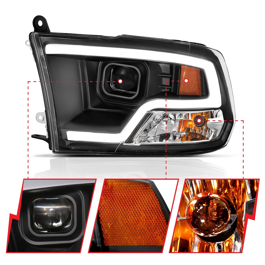ANZO USA 111404 Ram Projector Pair with Plank-Style DRLs - image 2