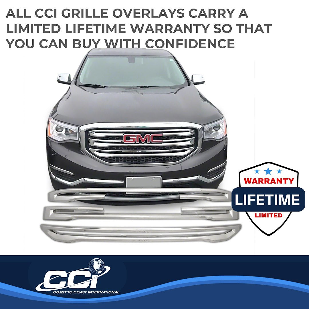 Coast To Coast GI149 Acadia Chrome Three-Bar Grille Trim - image 3