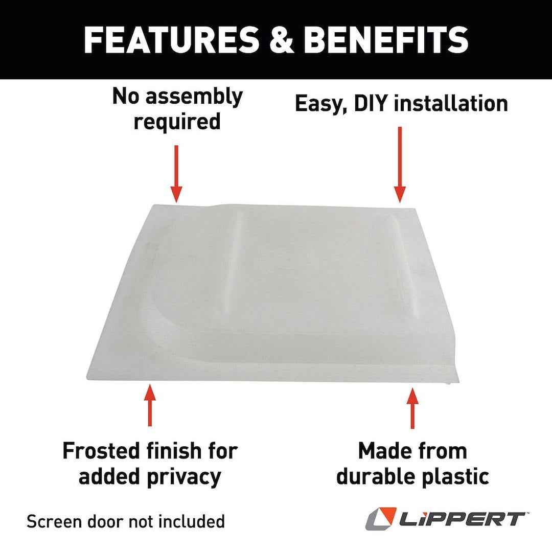 Lippert Screen-Door Slide Panel - 11.9 in, Clear – 234101