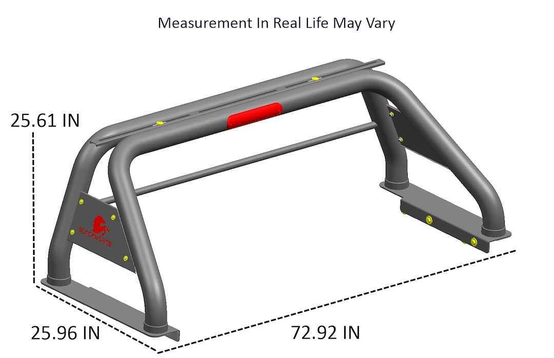Black Horse Offroad RB015BK Classic Bed Bar with 50-in Light Provision - image 5
