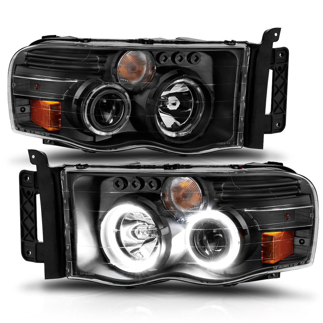 ANZO USA 111490 Black Halo Projector Pair, H1/H3 - image 1