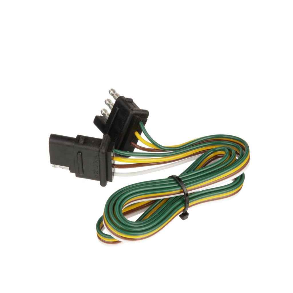 Pollak 4WF648V Black Semi-Universal 4-Flat Vehicle Connector