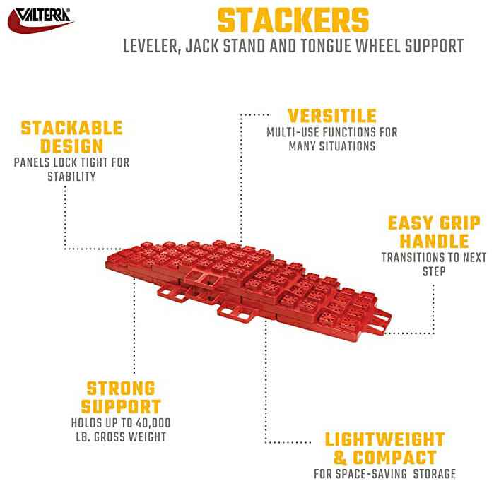 Valterra Interlocking RV Leveling Blocks - 10 Pack, 40000 lb – A10-0920