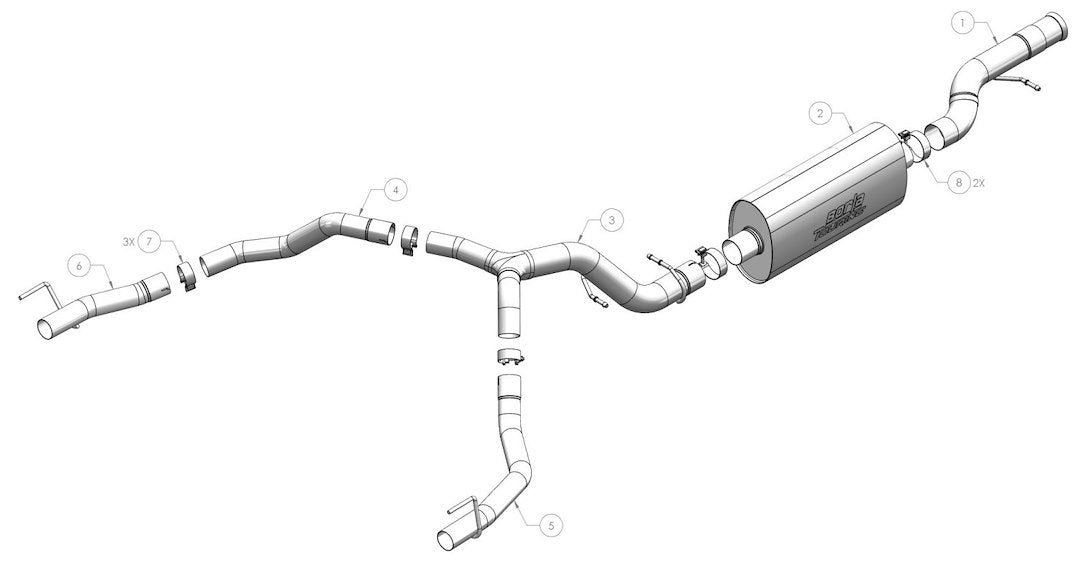 Borla 140889 Escalade Touring Quad-Rear Cat-Back - image 2