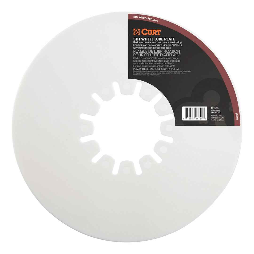 CURT 16721 10-Inch Polyethylene Fifth-Wheel Lube Disc