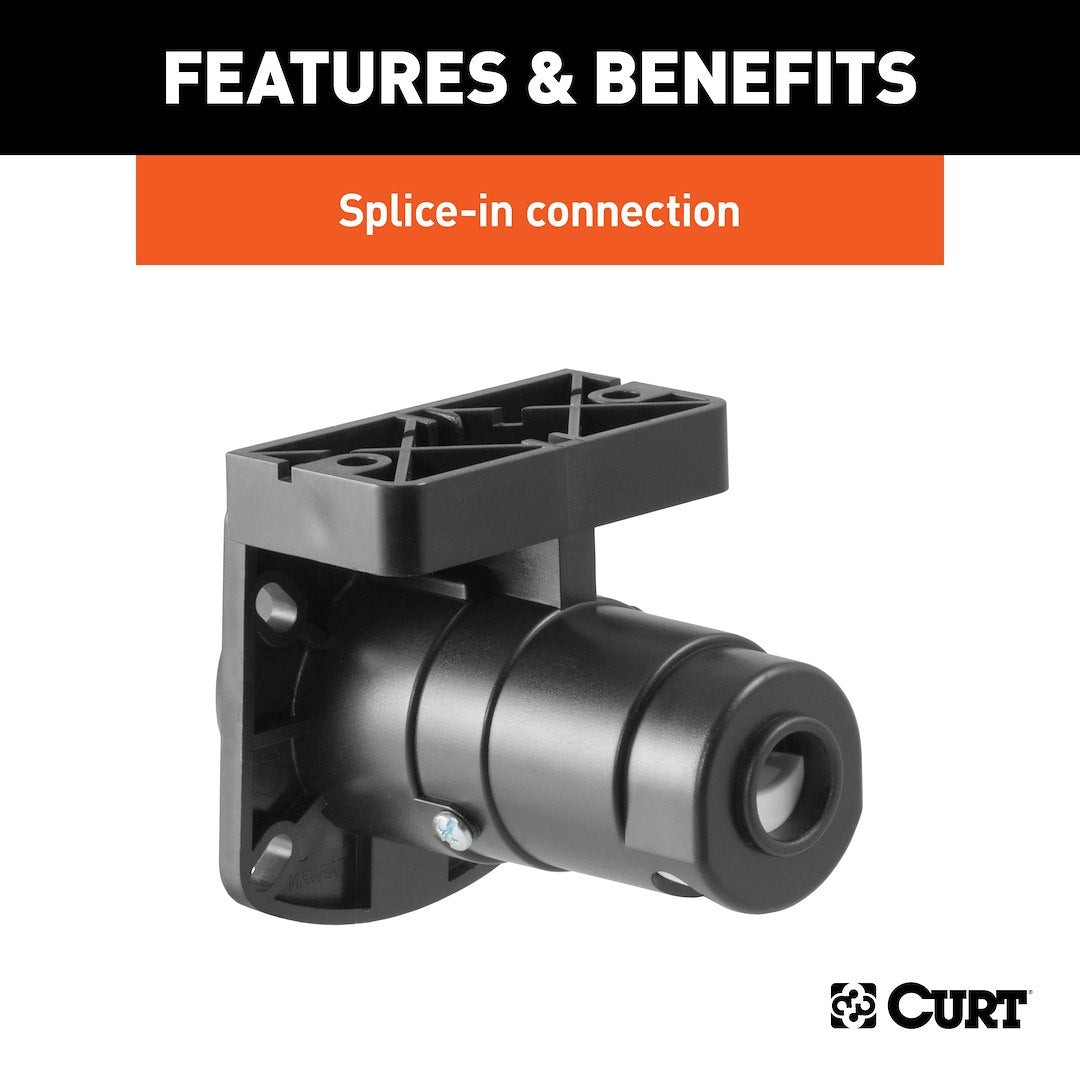CURT Trailer Wiring Connector (58417) – Material: Plastic