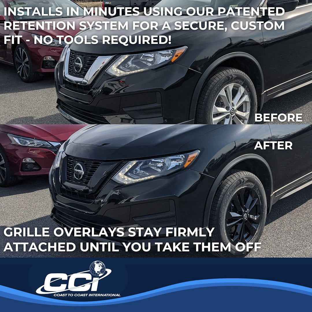Coast To Coast GI491BLK Rogue Upper/Lower Gloss Mesh Grille Trim
