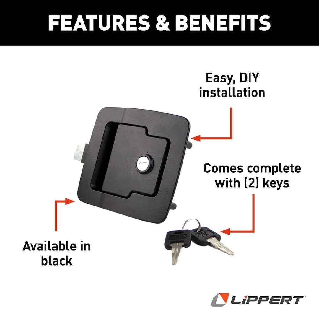 Lippert Baggage-Door Slam - Black – 346693