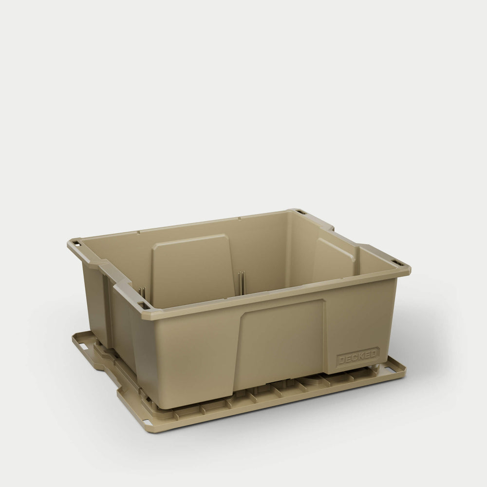 Decked A0040-DBIN-TAN D-co Bin 32 Portable Storage Box