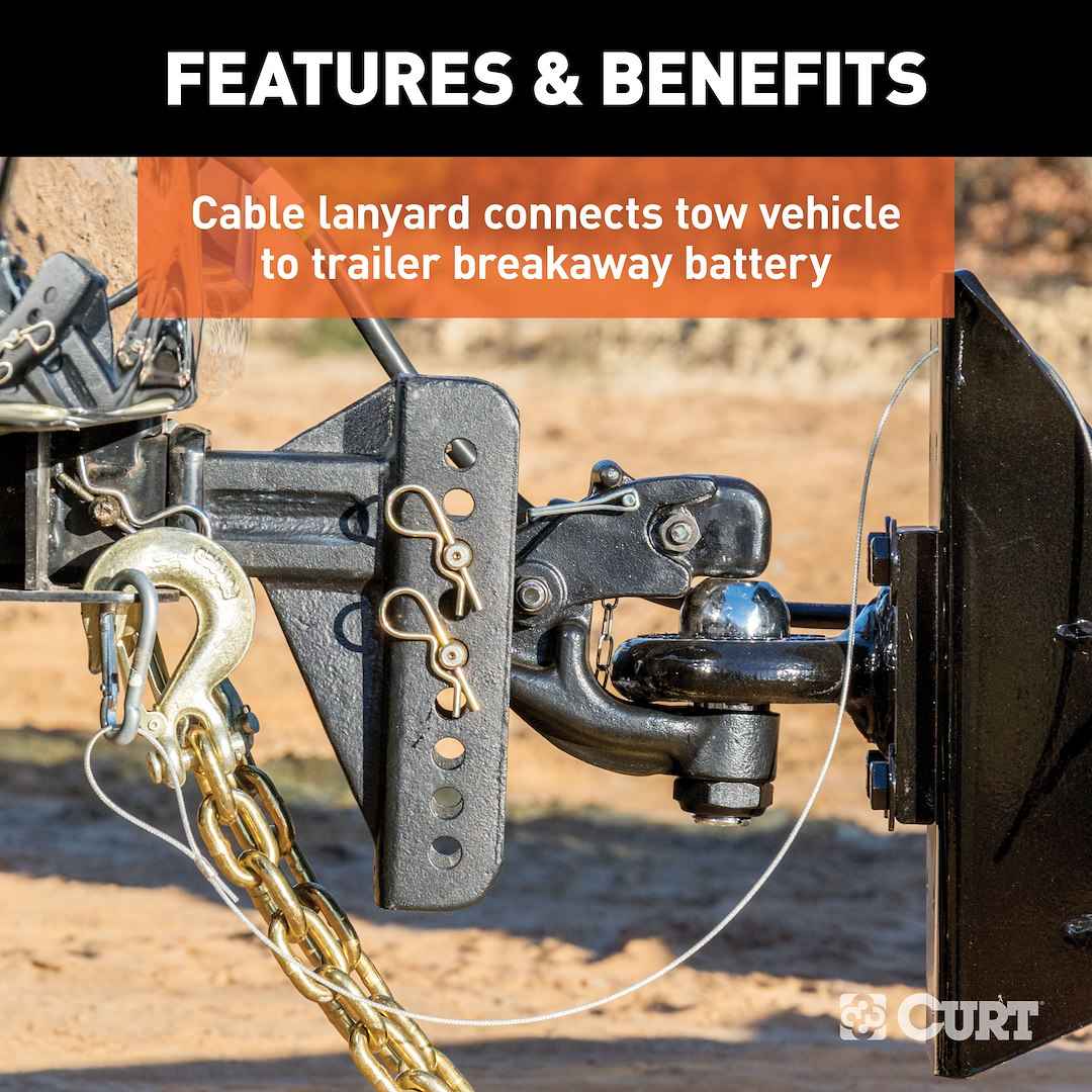 CURT Trailer Breakaway System Kit - 1 To 3 Axles – 52040