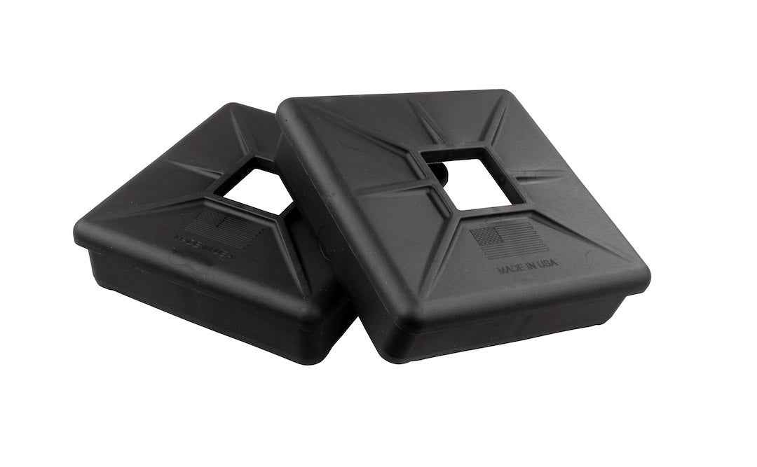 JR Products 358A Black 4-Inch Square Sewer-Hose Bumper Closure