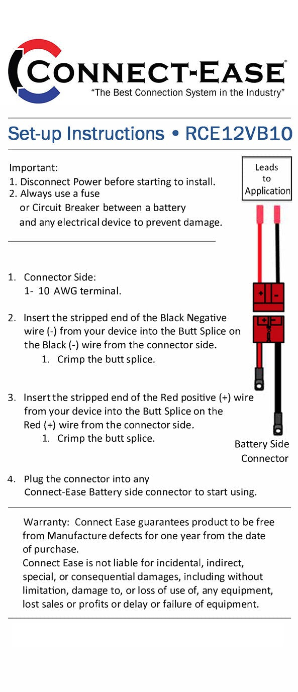 Connect-Ease RCE12VB10 12V Equipment Quick-Connect Harness - image 6