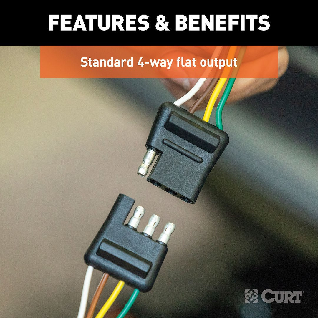 CURT Fully Universal 4 Flat Trailer Wiring Connector (58305)