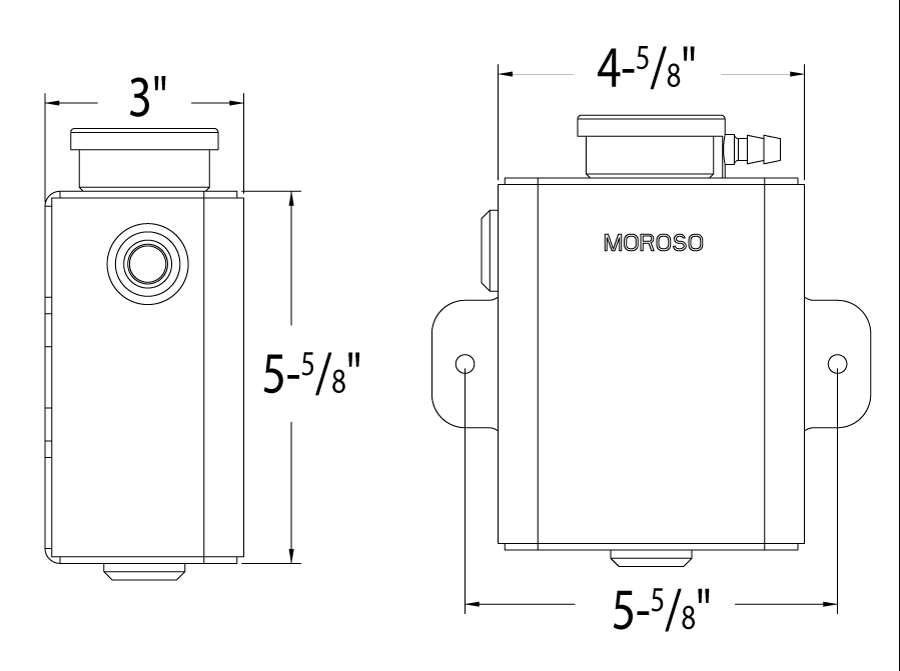 Moroso Performance Radiator Overflow Tank 63766