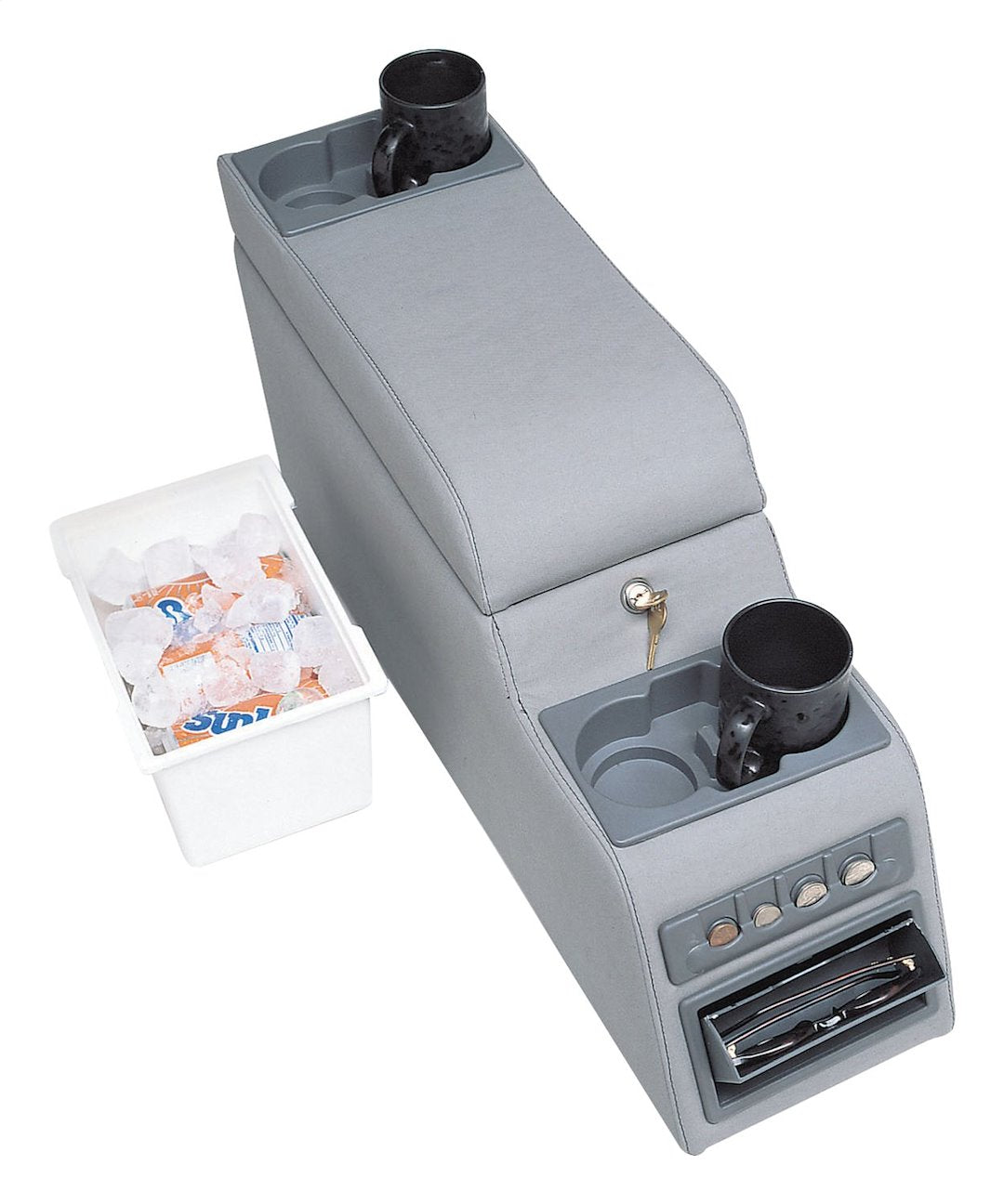 Crown Automotive RT27008 Gray Floor-Mounted Locking Console - image 1
