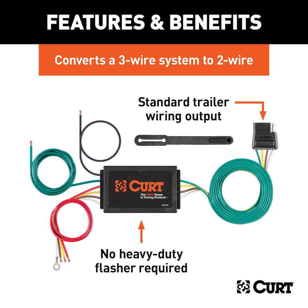 CURT 56187 Tail Light Converter - 3 Amp