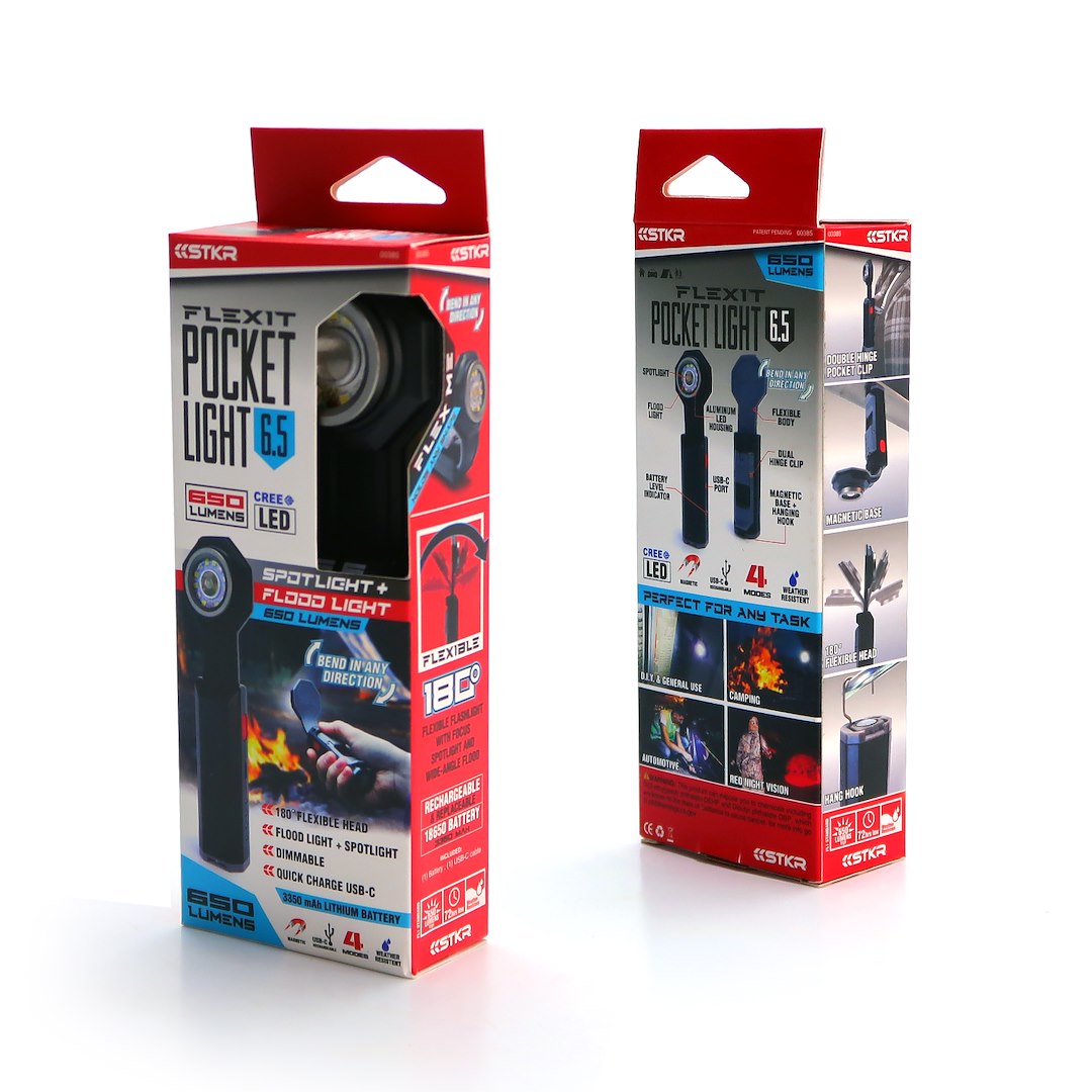 STKR Concepts 00168 FLEXIT Pocket Light 4.0 Flashlight