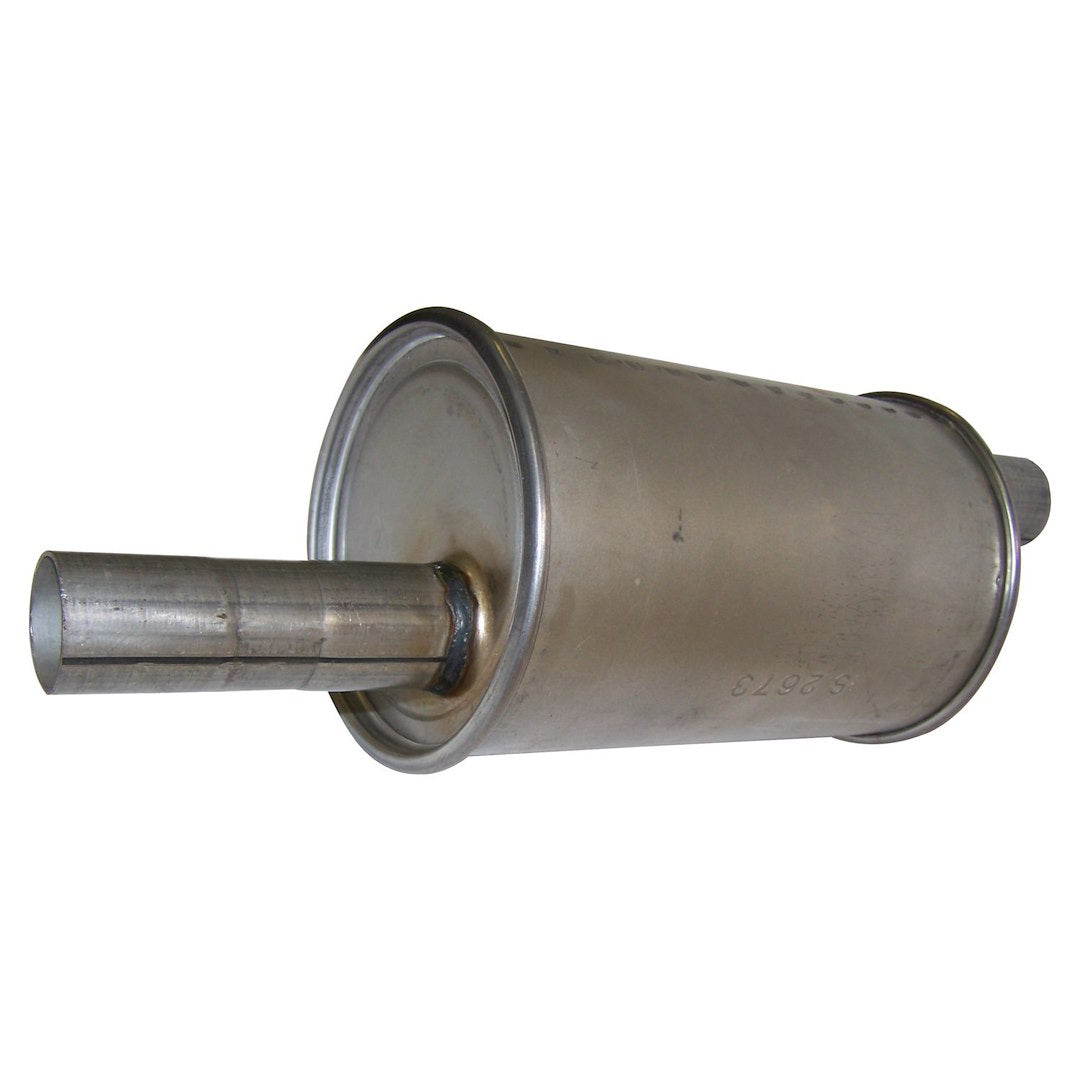 Crown Automotive 641878 Round Single-Wall Muffler with Offset Connections - image 1