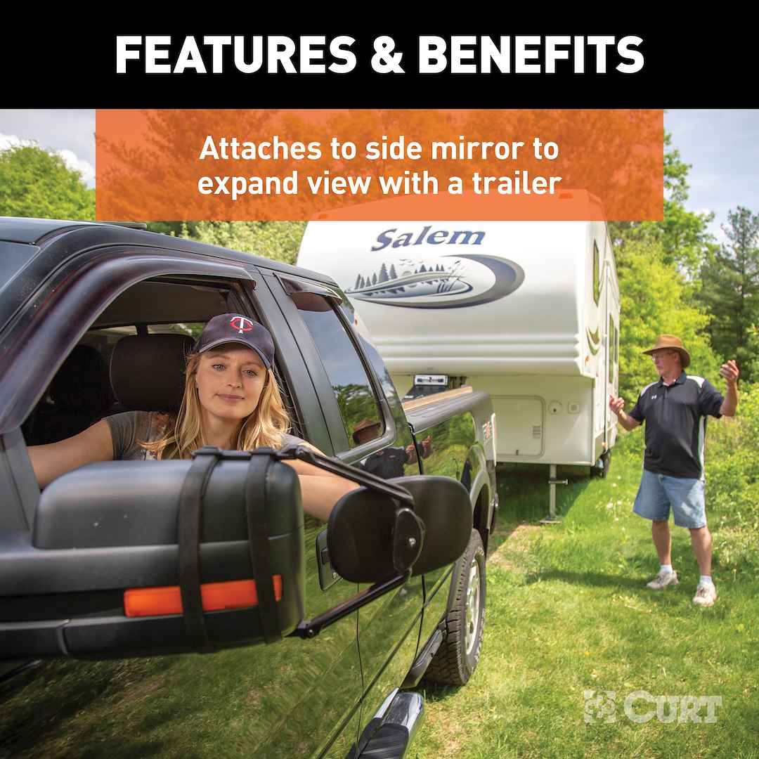 CURT Extended View Add-On Towing Mirror – 20002