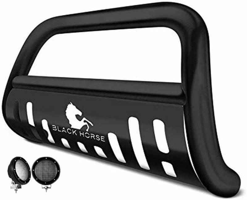 Black Horse Offroad BB096410A-SP-PLFB Tacoma Black Bull Bar with Lights and Skid Plate - image 4