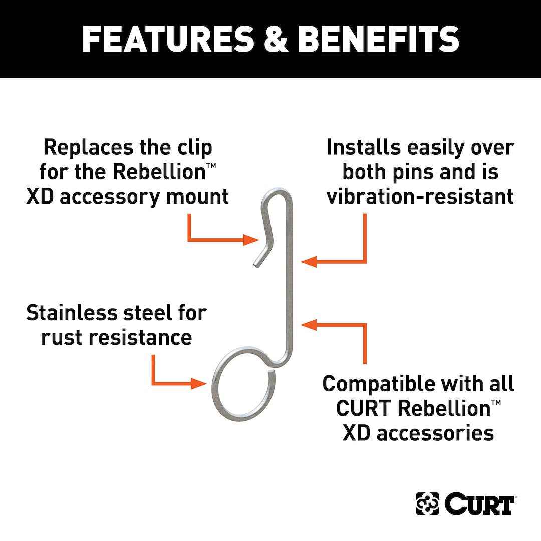 CURT 45960 Rebellion XD Accessory Pin Retaining Clip
