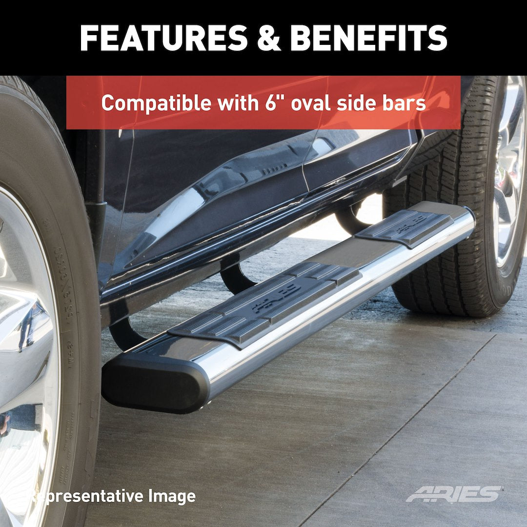 Aries 4490 6-Inch Oval Side Bar Rocker Mounting Kit - image 4