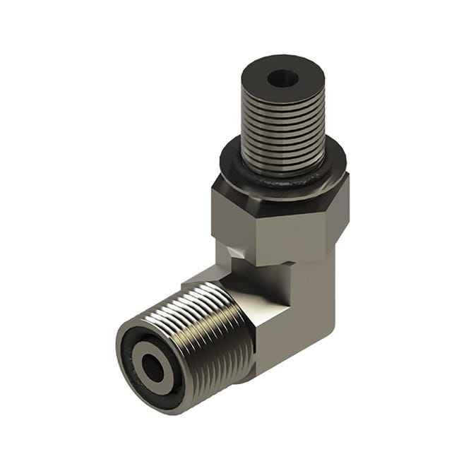 Lippert 141610 Gray 1/4-Inch Male/Male 90° Coupling