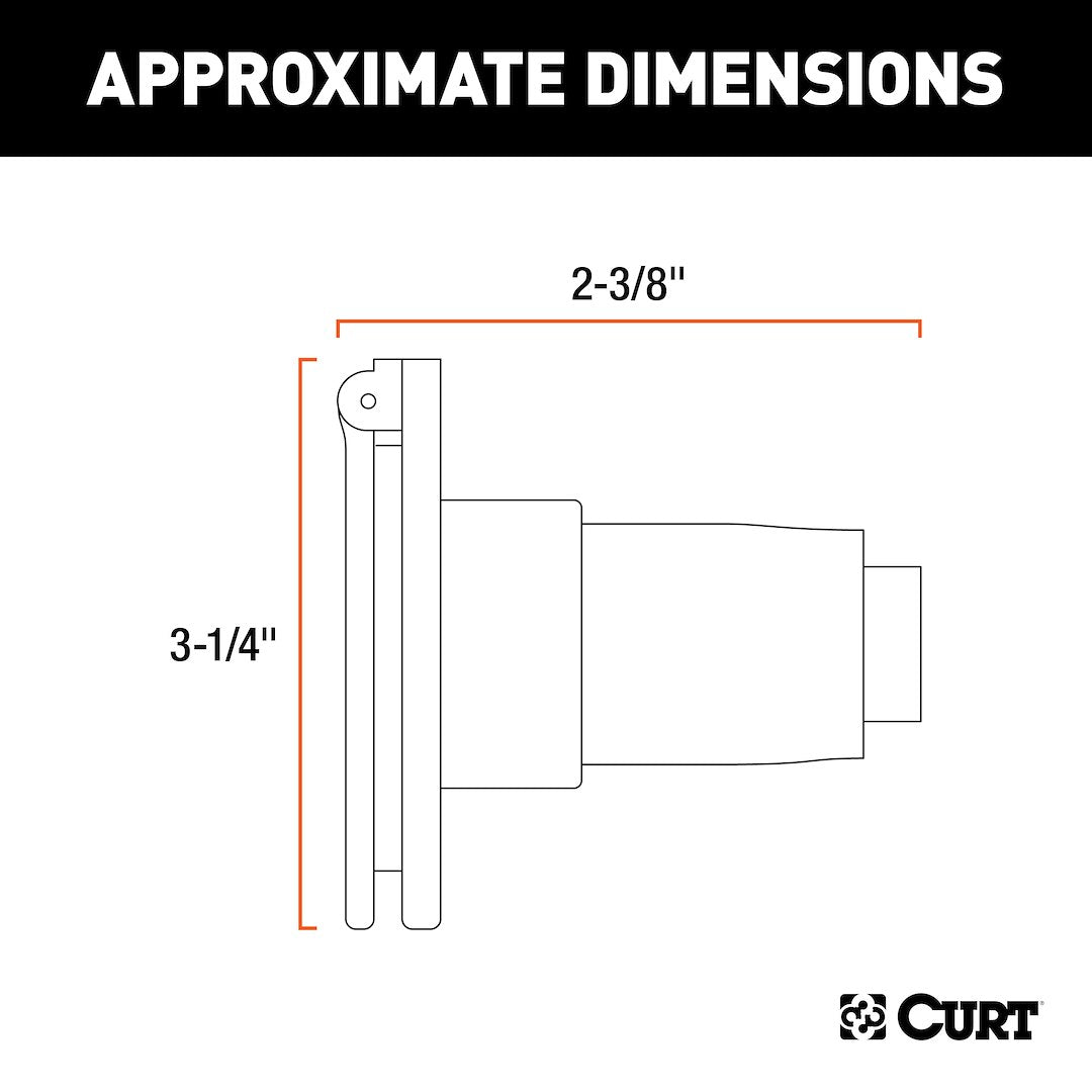 CURT Semi-universal 6 Pin Trailer Wiring Connector (58130)