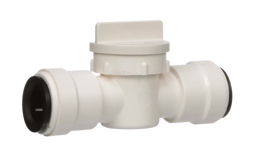 AquaLock 0959098 White 1/2-Inch Straight Shutoff Valve