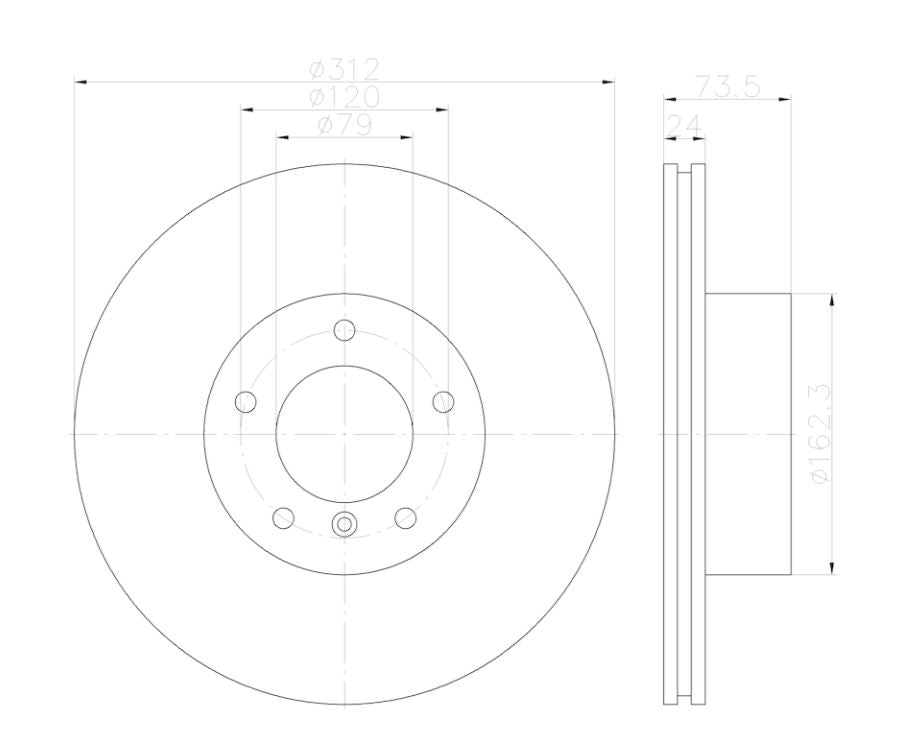 Hella 355123002 Disc-Brake Rotor