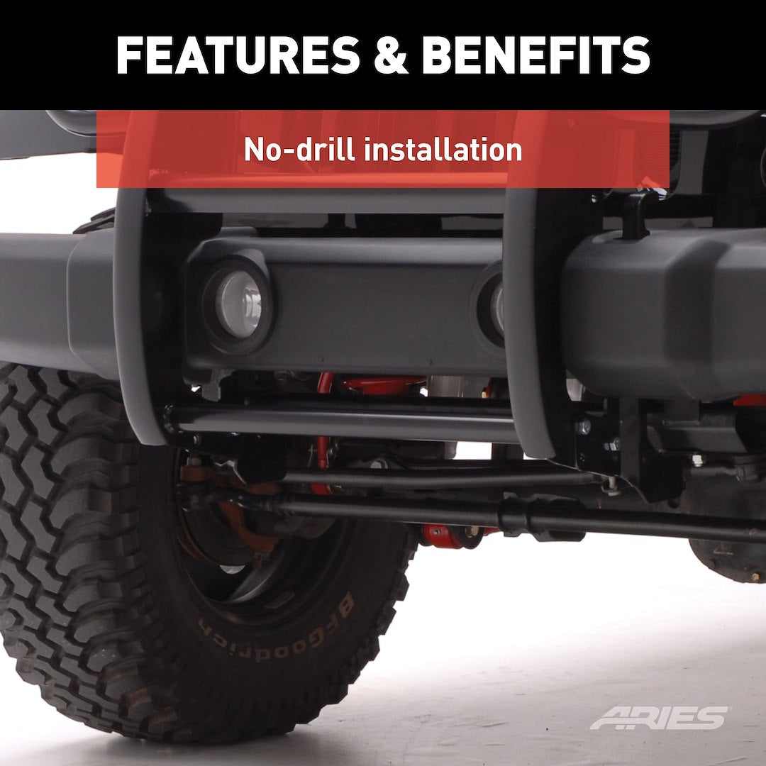 Aries 1050 Wrangler JK Steel Grille and Brush Guard - image 7