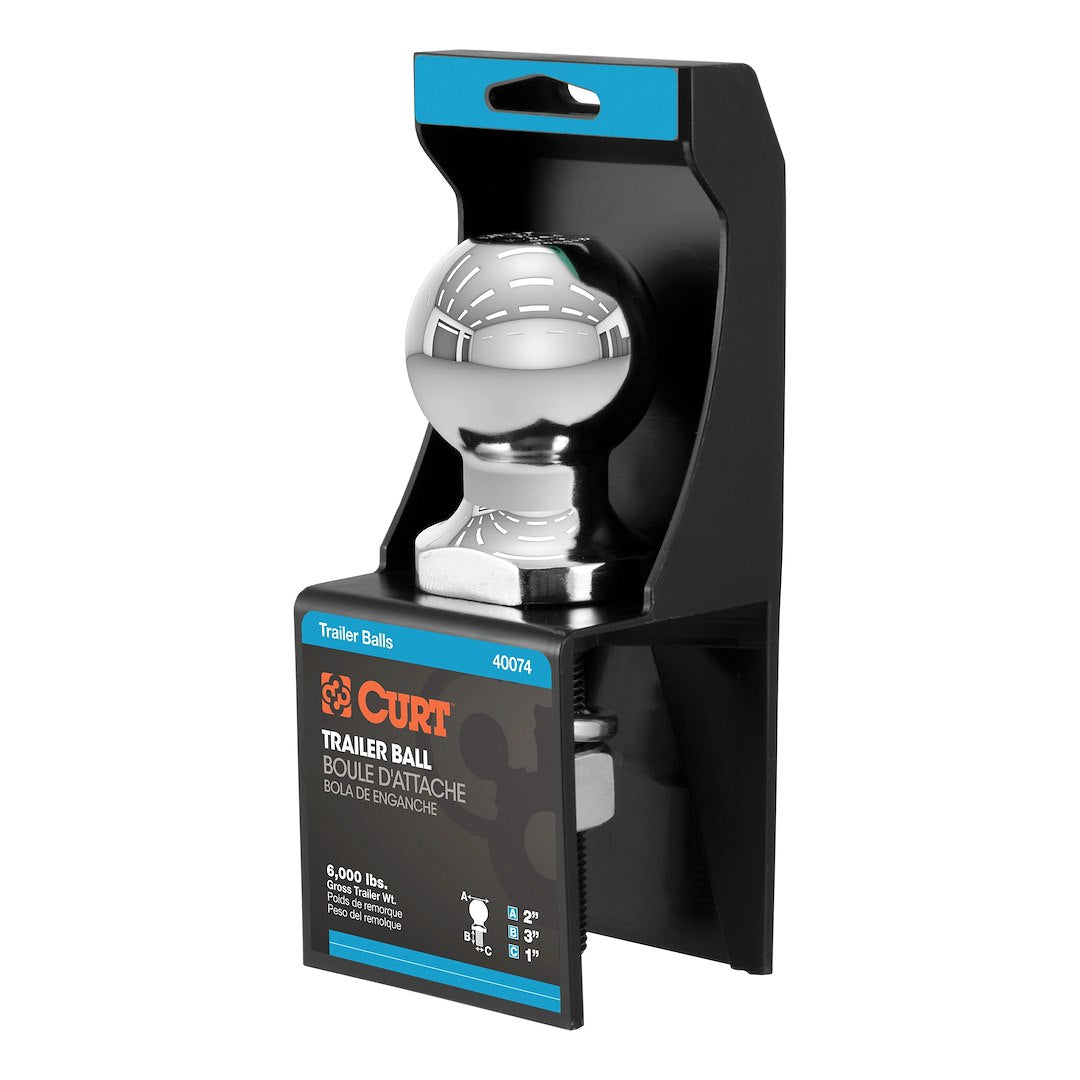 CURT Trailer Hitch Ball (40074) – Shank Length (In): 3 Inch