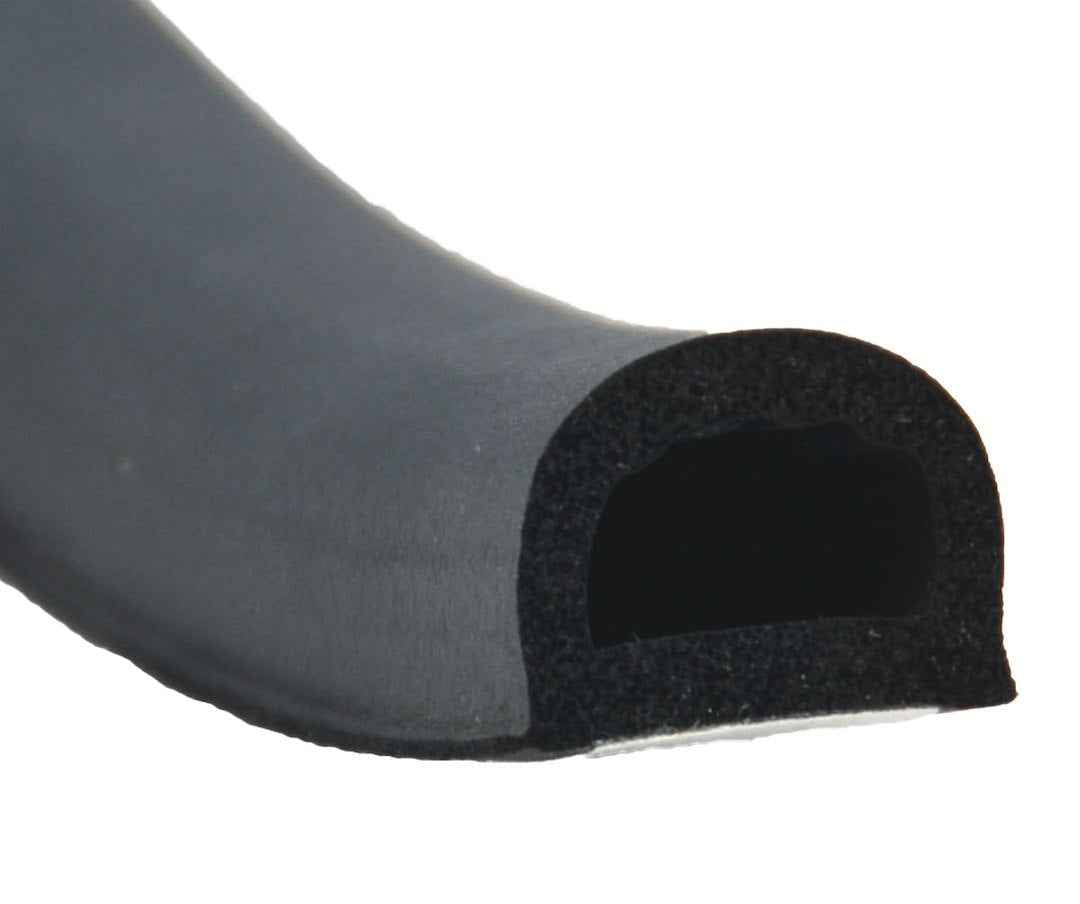AP Products Non Ribbed D Seal Door/Window Seal - 50 ft, Black – 018-318