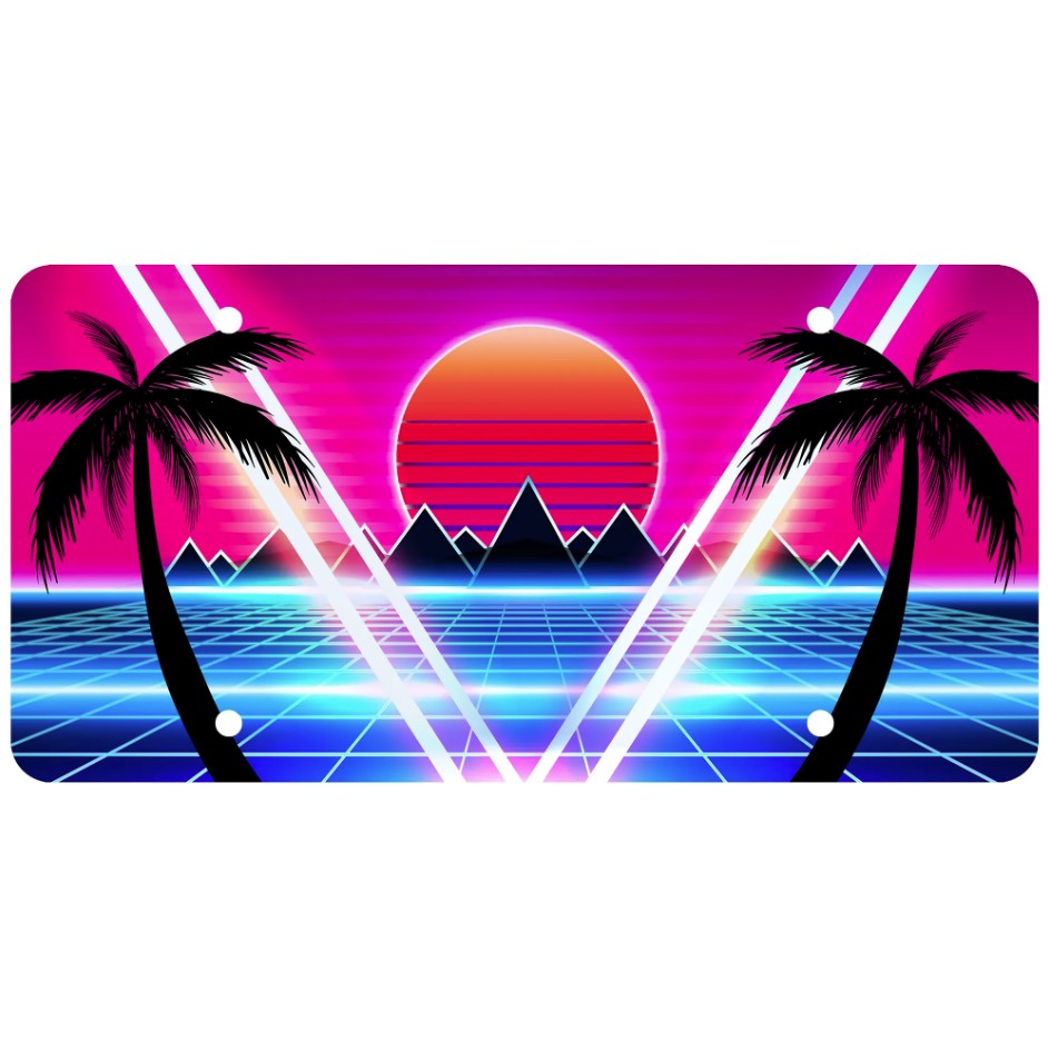 Cruiser 70209 Synthwave Palm-Tree Decorative Plate - image 2