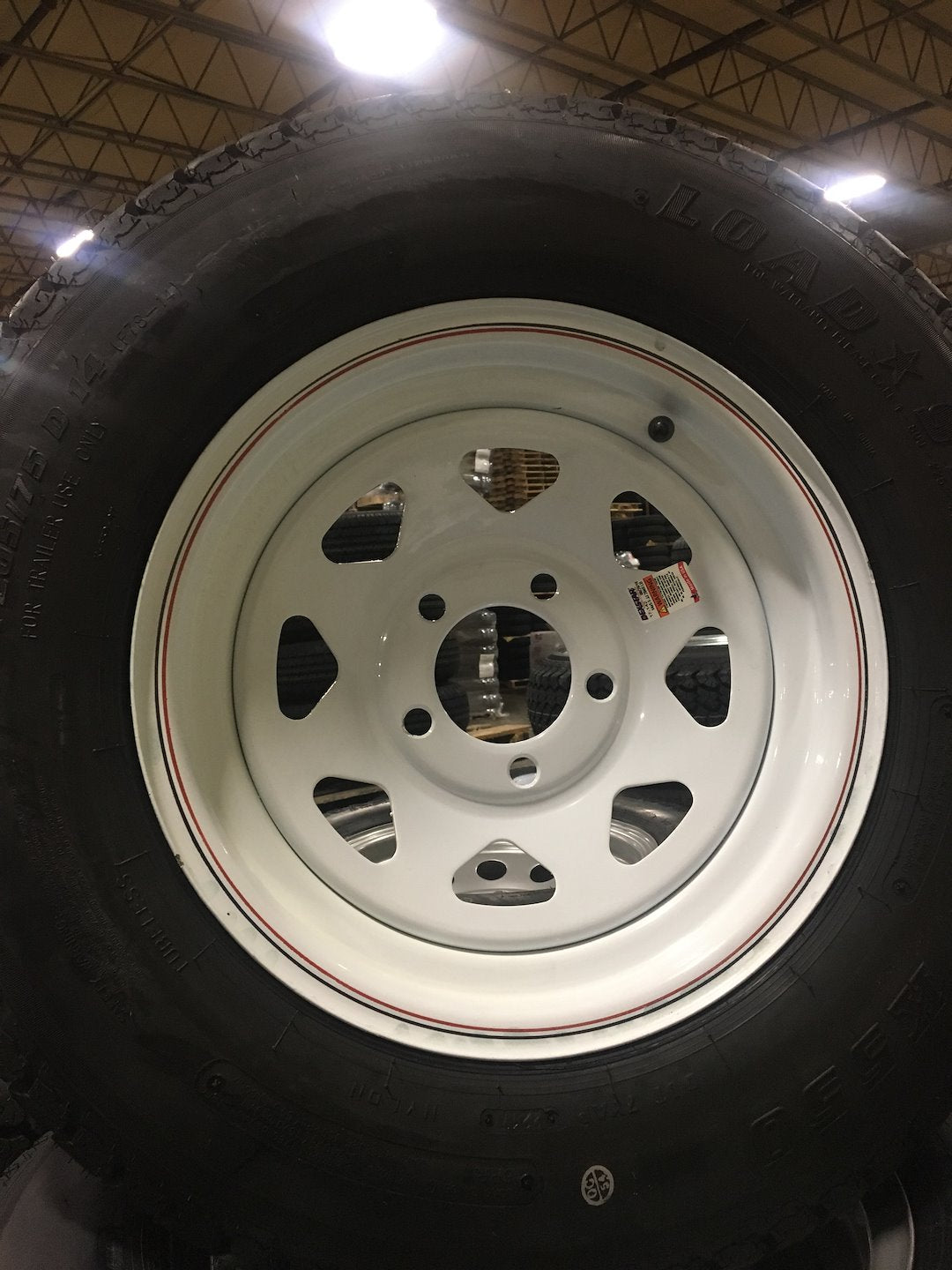 Americana 3S540 ST205/75D15 Bias Tire on White 5-Spoke Wheel - image 2