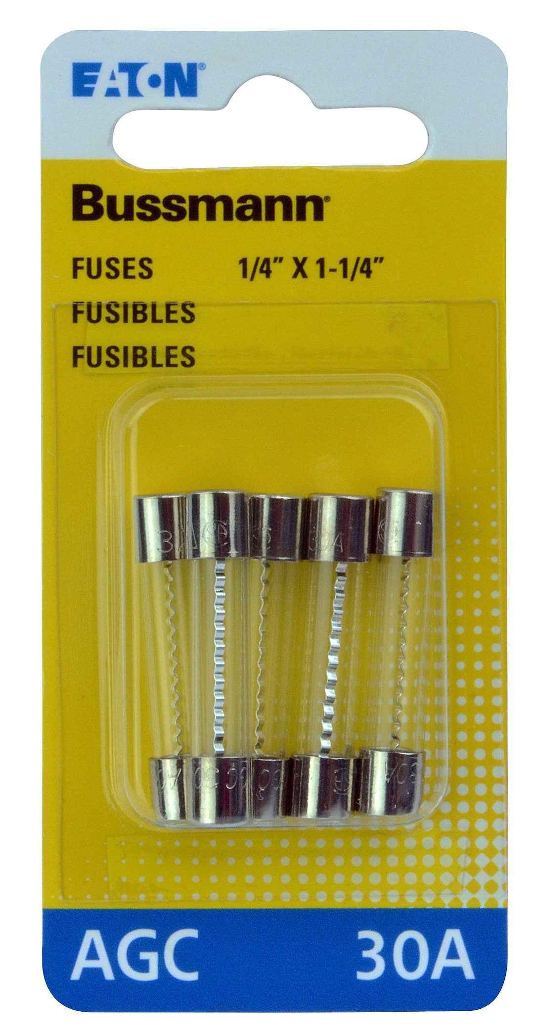 Bussman BPAGC30RP 30A AGC Glass-Tube Fuses