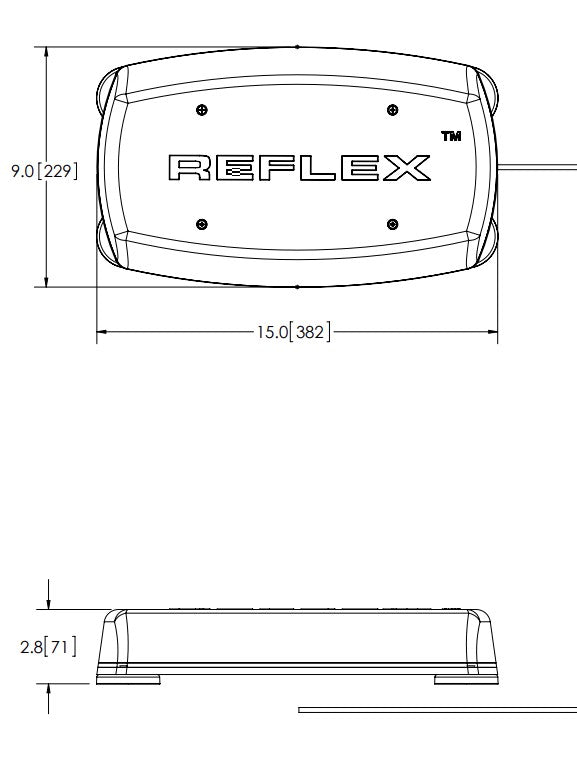 Ecco Elect 5580CA-MG Reflex Mini LED Warning Lightbar