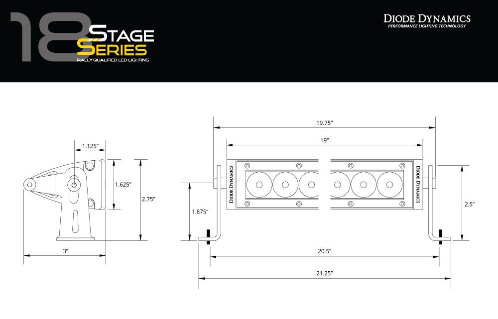 Diode Dynamics DD5016 Stage Series SS18 Driving LED Bar