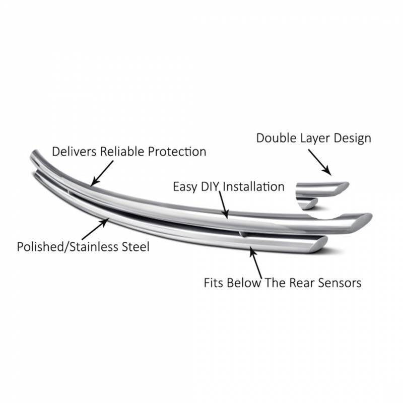 Black Horse Offroad 8HO5SS-DL Double-Layer Polished Rear Bumper Protector - image 6