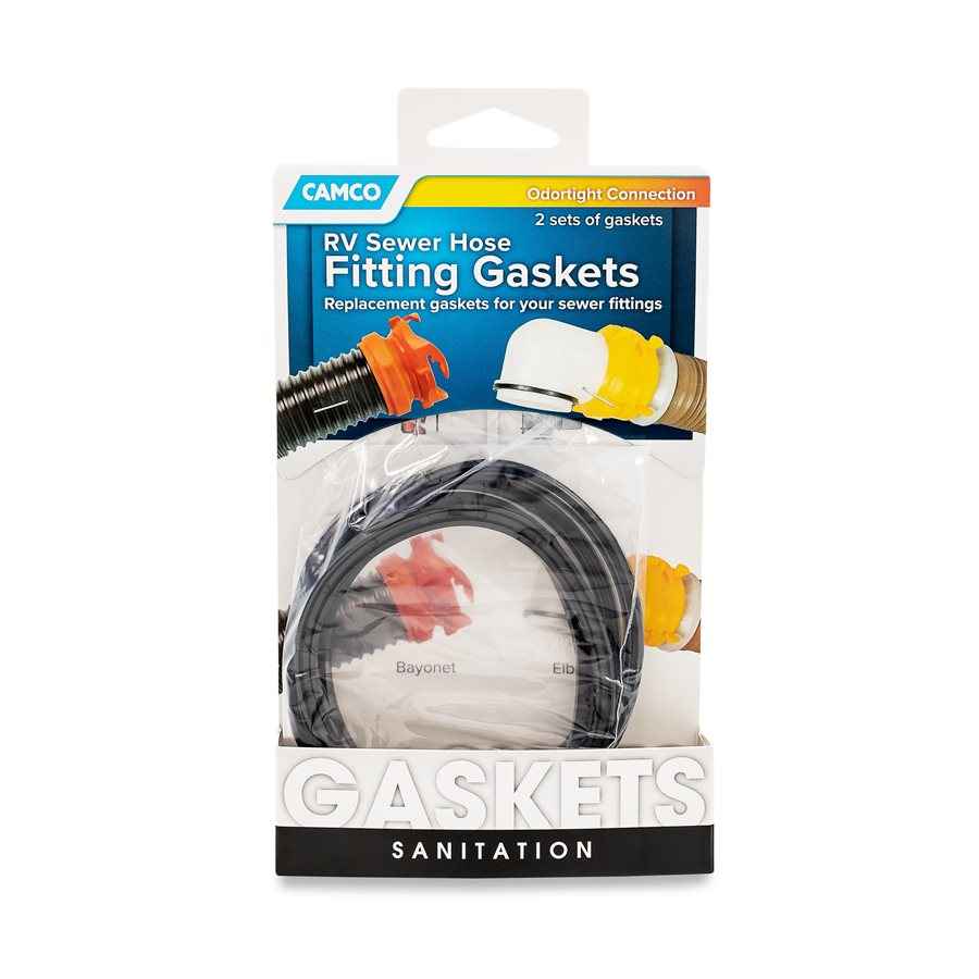 Camco 39834 Rubber Sewer Elbow and Bayonet Gaskets, Pair