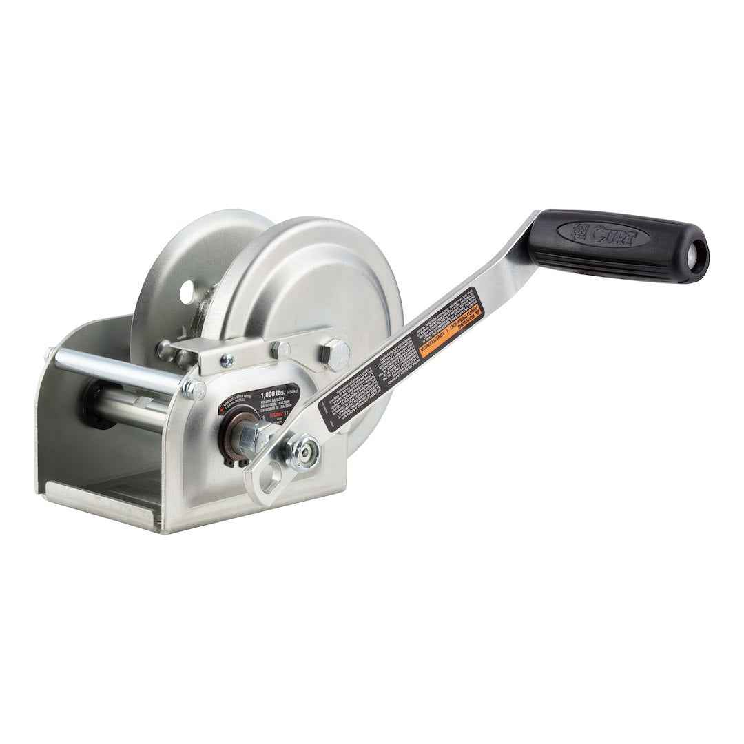 CURT 29610 Manual Fixed-Mount Industrial Brake Winch