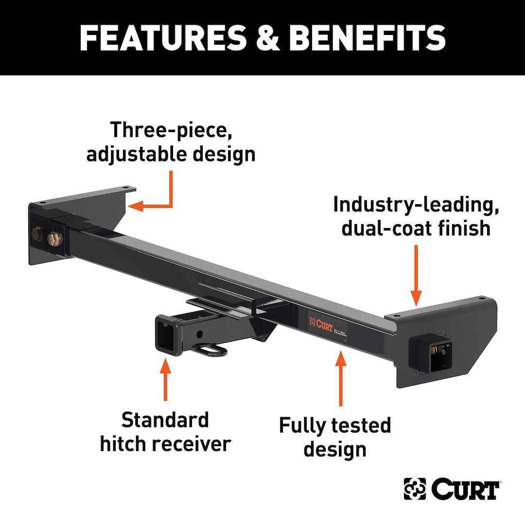 CURT Adjustable RV Hitch - 51-in Frame, 2-in Drop – 13701