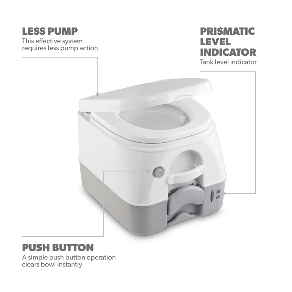 Dometic 301097206 SaniPottie 972 Portable Toilet - 2.6 Gallon Waste Tank, Gray – image 3